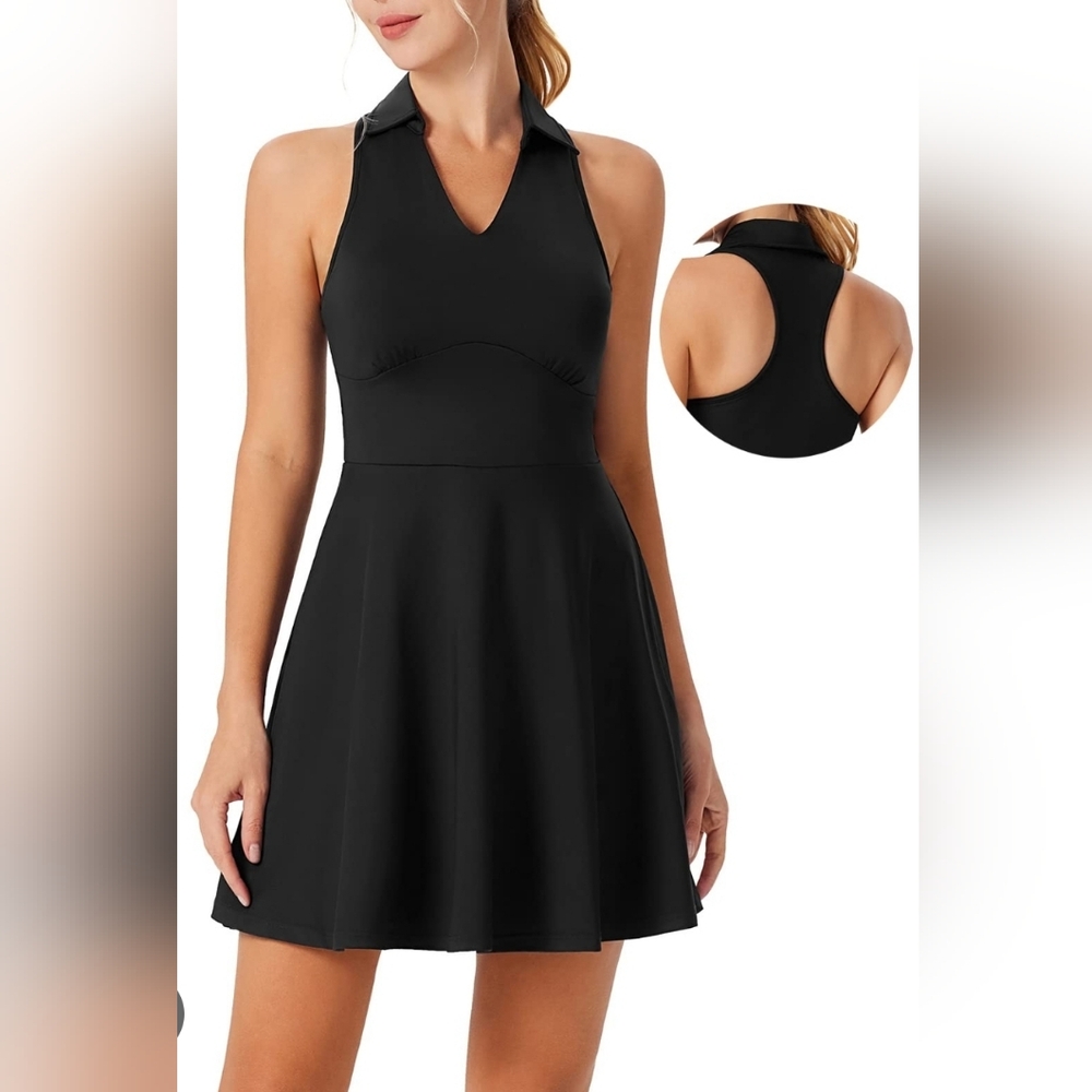 Black Halter Fit & Flare Midi Dress